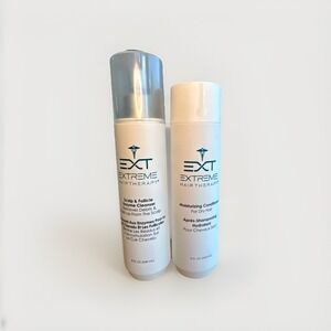 ✅ EXT Extreme Hair Therapy 8oz Scalp & Follicle Enzyme Cleanser/8oz Conditioner‎